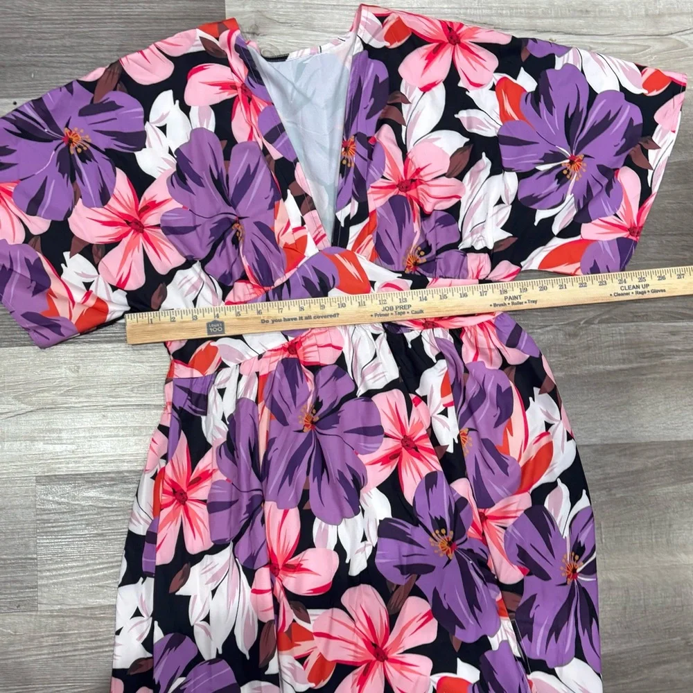 Women’s boutique floral boho split thigh maxi dress size  XL - Picture 10 of 11